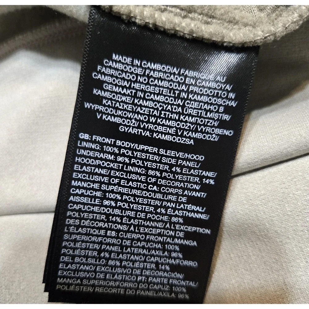 The North Face Mens Mountain Athletics Fleece Hoodie 1/4-Zip Large Tan Logo Pic!